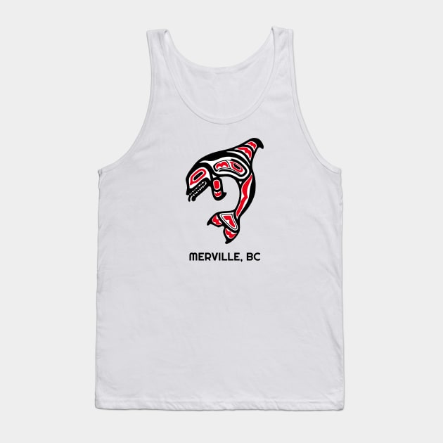Merville, British Columbia Red Orca Killer Whale Northwest Native Fisherman Tribal Gift Tank Top by twizzler3b